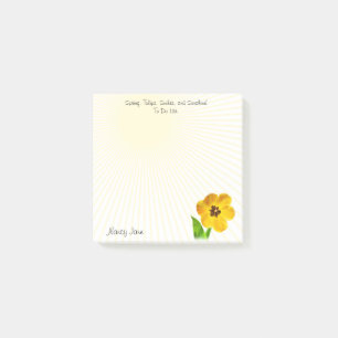 Notas Post-it® Lista De Fotografías De Tulipanes Amarillos Cuadro