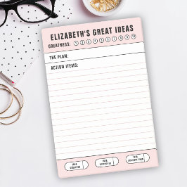 Notas Post-it® Lista De Grandes Ideas Rosa