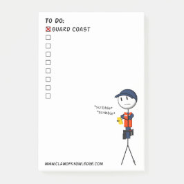 Notas Post-it® Lista de lío del guardacostas