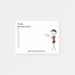 Notas Post-it® Lista de lío del guardacostas pequeña