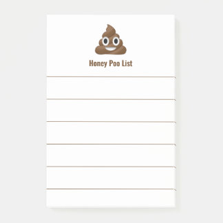 Notas Post-it® Lista de Miel Caca Emoji Divertido de Caca