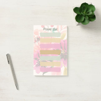Notas Post-it® Lista de Oración Cristiana Pegajosa