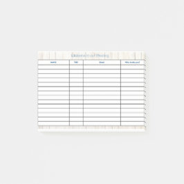 NOTAS POST-IT® LISTA DE PERSONAS INVITADAS A NUESTRA REUNIÓN DE N