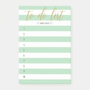 Notas Post-it® Lista de pincel a rayas para hacer