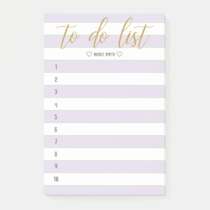Notas Post-it® Lista de pincel a rayas para hacer