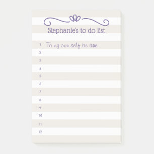 Notas Post-it® Lista De Rayas Gris Texto Ultra Violento Para Hace