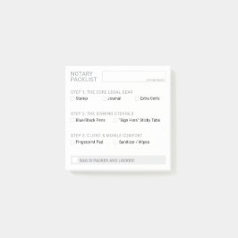 Notas Post-it® Lista de Suministros Editable para Agente de Firma