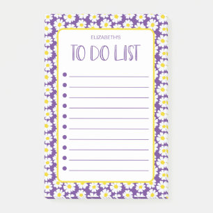 Notas Post-it® Lista de tareas de margaritas modernas