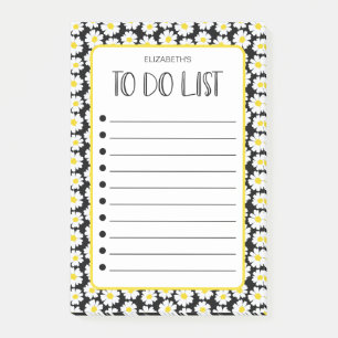 Notas Post-it® Lista de tareas de margaritas modernas