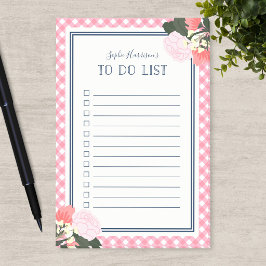 Notas Post-it® Lista de Tareas de Rosas Rosadas Elegantes a Cuadr