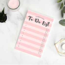 Notas Post-it® Lista de tareas de Rubor Pink & Gray