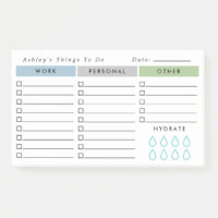 Lista de tareas del organizador diario Minimalista
