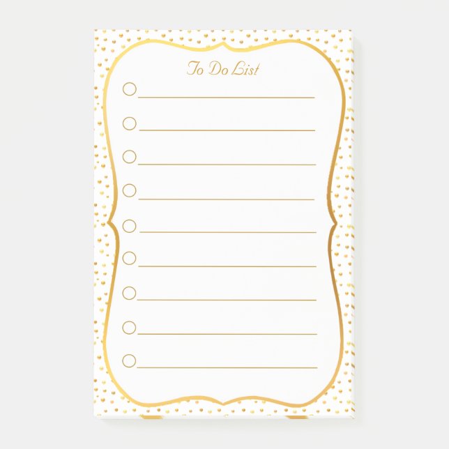 Notas Post-it® Lista de tareas elegante (Anverso)