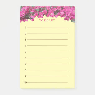 Notas Post-it® Lista de tareas florales tropicales en amarillo
