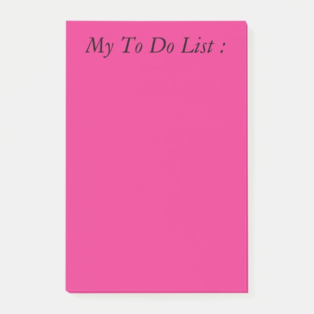 Notas Post-it® Lista de tareas pendientes (Anverso)
