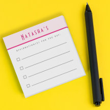 Lista de tareas pendientes, borde rosado de la lis