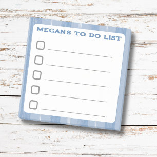 Notas Post-it® Lista de tareas pendientes con franjas azules clar