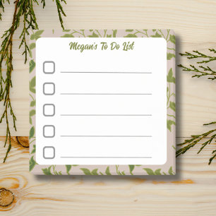 Notas Post-it® Lista de tareas pendientes con Green Leafy Vines S
