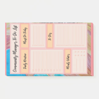 Notas Post-it® Lista de tareas pendientes de Community Manager