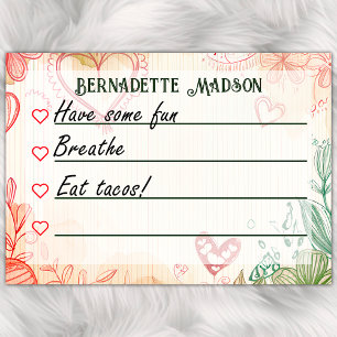 Notas Post-it® Lista de tareas pendientes de moda Doodle Hearts &
