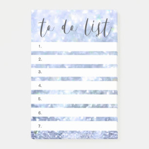 Notas Post-it® lista de tareas pendientes del spa con brillo azul