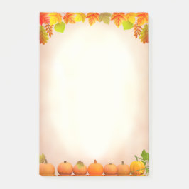 Notas Post-it® Lista de tareas pendientes, hojas de otoño y calab