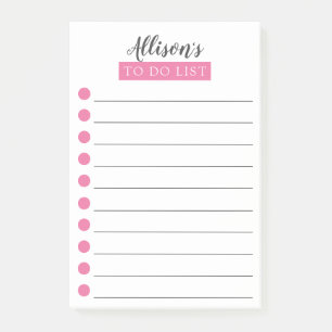 Notas Post-it® Lista de tareas pendientes manuscritas personaliza