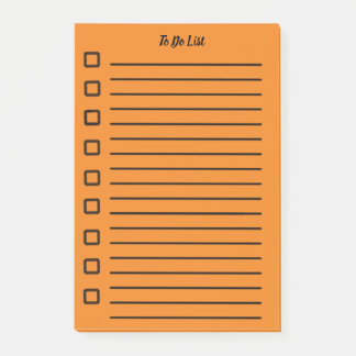 Notas Post-it® Lista de tareas pendientes Naranja 2