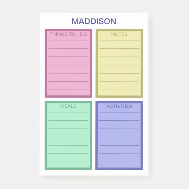 Notas Post-it® Lista de tareas pendientes personalizadas (Anverso)