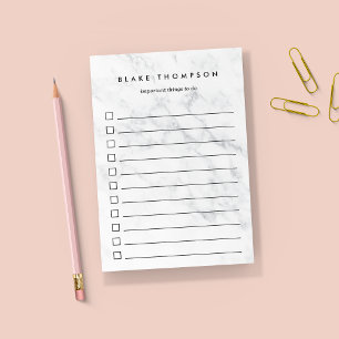 Notas Post-it® Lista de tareas pendientes personalizadas del Márm