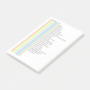 Notas Post-it® Lista de tareas pendientes semanales