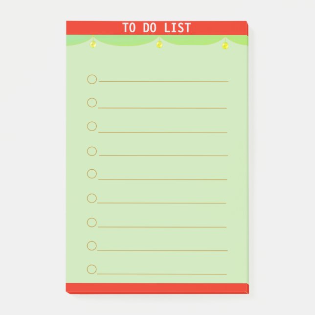 Notas Post-it® Lista de tareas personalizable (Anverso)