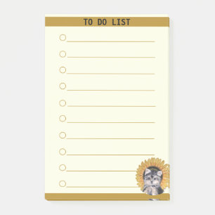 Notas Post-it® Lista de tareas personalizable y perro lindo