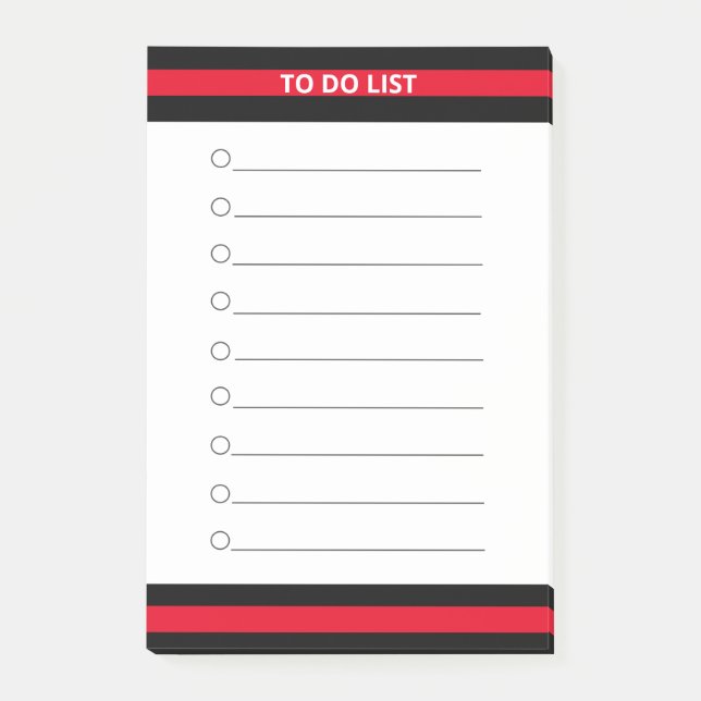 Notas Post-it® Lista de Tareas Personalizada (Anverso)