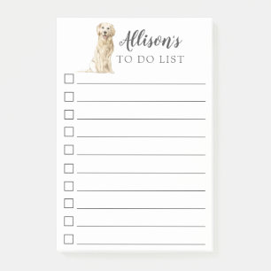 Notas Post-it® Lista de tareas personalizada de perro que recuper