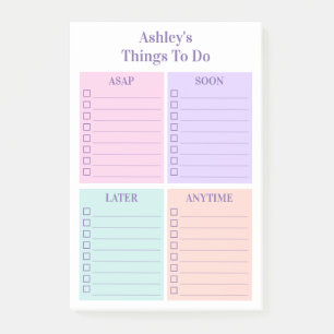 Notas Post-it® Lista de tareas personalizadas para divertirse