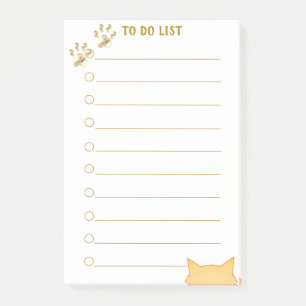 Notas Post-it® Lista de tareas personalizadas y patas de gato