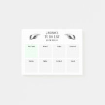 Lista de tareas retro con manos apuntando