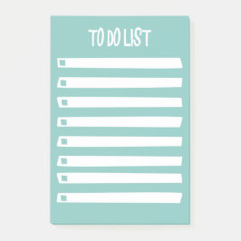 Notas Post-it® Lista de tareas simple y femenina de color azul tu