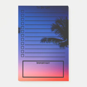 Notas Post-it® Lista de tareas útiles Vísperas tropicales Fot