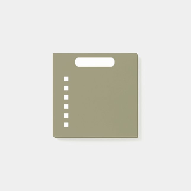 Notas Post-it® Lista de tareas verde oscuro (Anverso)