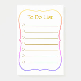 Notas Post-it® Lista de Tareas y Marco de Arcoíris