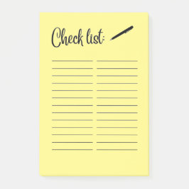 NOTAS POST-IT® LISTA DE VERIFICACIÓN