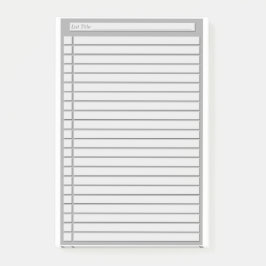 Notas Post-it® Lista de verificación (color de encargo)