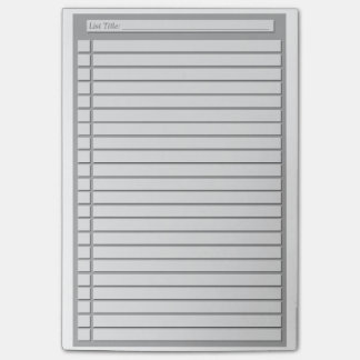 Notas Post-it® Lista de verificación (color de encargo)