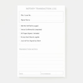 Notas Post-it® Lista de Verificación de Cierre de Notaría Móvil E