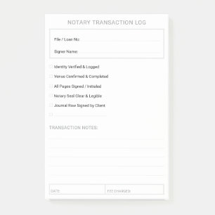 Notas Post-it® Lista de Verificación de Cierre de Notaría Móvil E