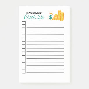 NOTAS POST-IT® LISTA DE VERIFICACIÓN DE INVERSIONES