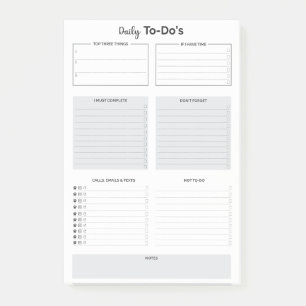 Notas Post-it® Lista diaria de tareas pendientes