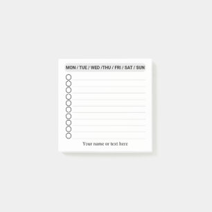 Notas Post-it® Lista Minimalista simple para hacer
